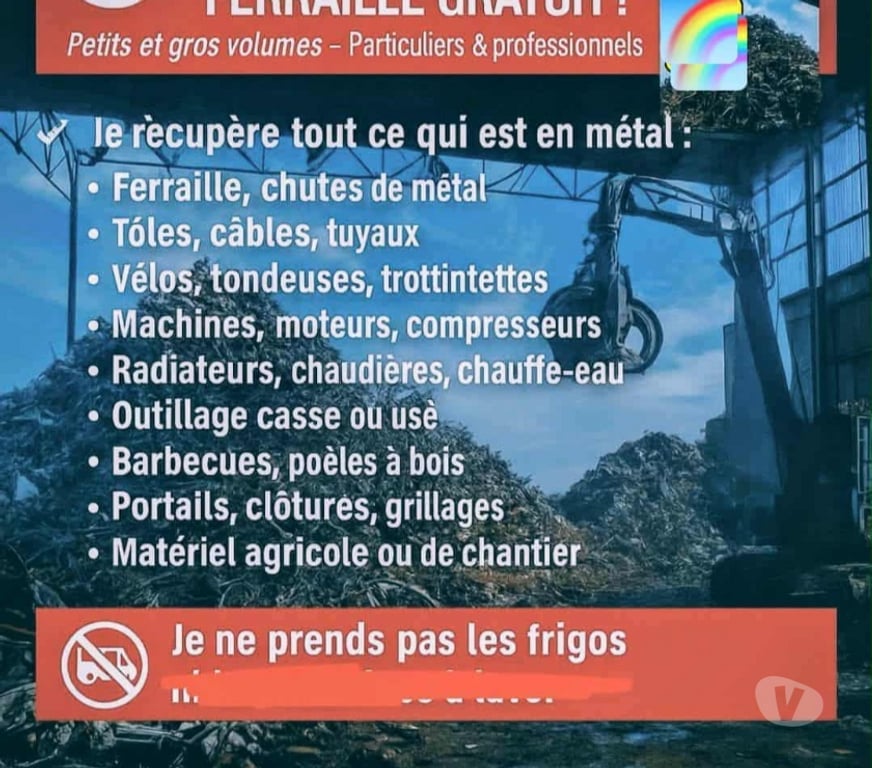 Autre Service Meurthe-et-Moselle Ecrouves - Photos Vivastreet Récupération ferraille