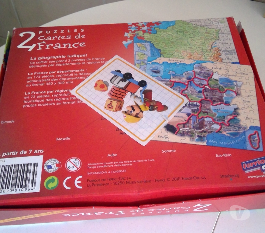 Jeux - Jouets Cher Ainay le Vieil - 18200 - Photos Vivastreet 7€ PUZZLE 2 CARTES DE France