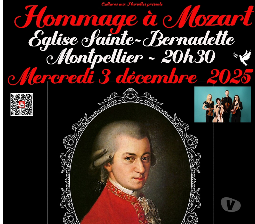 Concerts - Théâtre - Spectacles Hérault Montpellier - Photos Vivastreet WOLFGANG AMADEUS QUARTET = HOMMAGE à MOZART