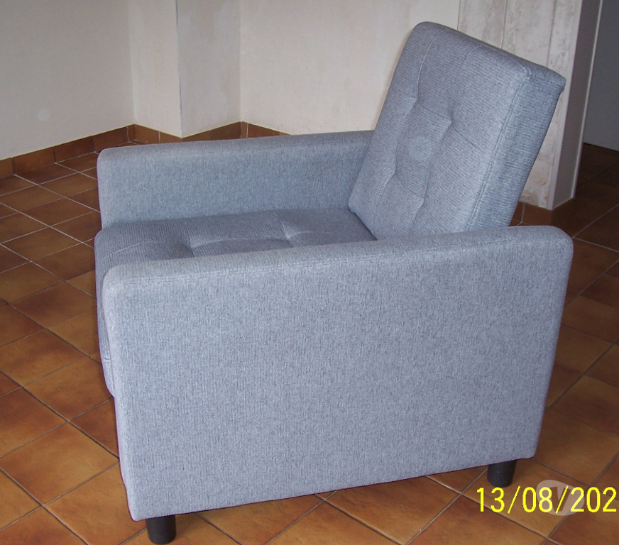 Ameublement & art de la table Oise Porquericourt - 60400 - Photos Vivastreet 1 fauteuil converlible tissu gris