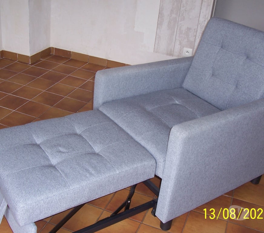 Ameublement & art de la table Oise Porquericourt - 60400 - Photos Vivastreet 1 fauteuil converlible tissu gris