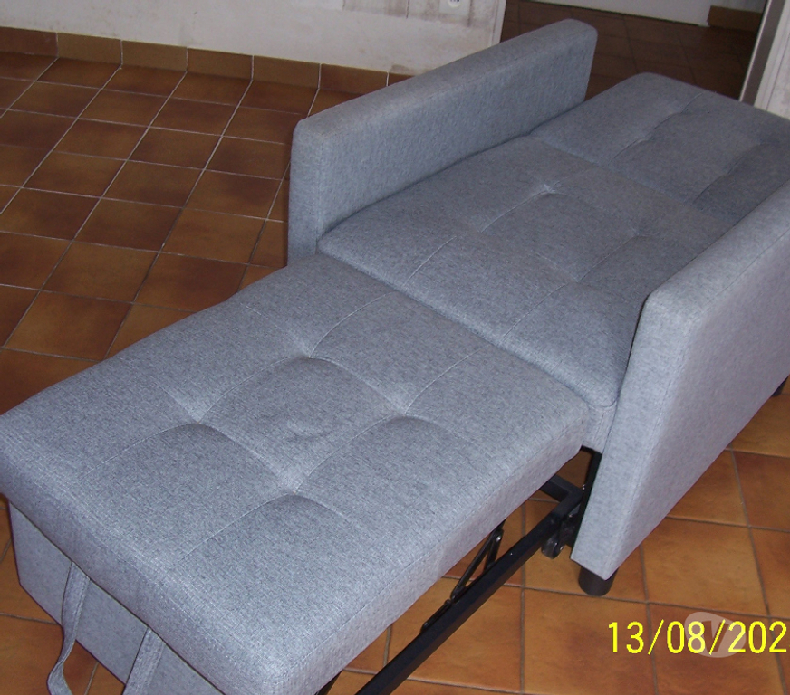 Ameublement & art de la table Oise Porquericourt - 60400 - Photos Vivastreet 1 fauteuil converlible tissu gris