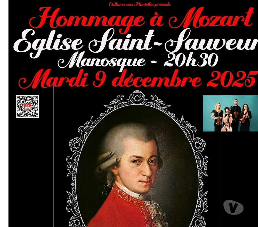 Spectacles Alpes-de-Haute-Provence Manosque - 04100 - Photos Vivastreet WOLFGANG AMADEUS QUARTET = HOMMAGE à MOZART