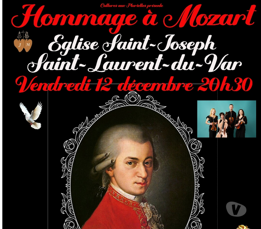 Spectacles Alpes-Maritimes St Laurent du Var - 06700 - Photos Vivastreet WOLFGANG AMADEUS QUARTET = HOMMAGE à MOZART