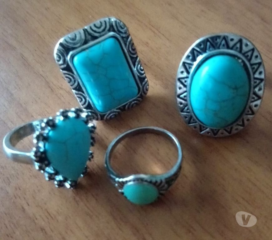 Bijoux occasion Seine-Saint-Denis La Courneuve - 93120 - Photos Vivastreet Bagues bleues turquoises
