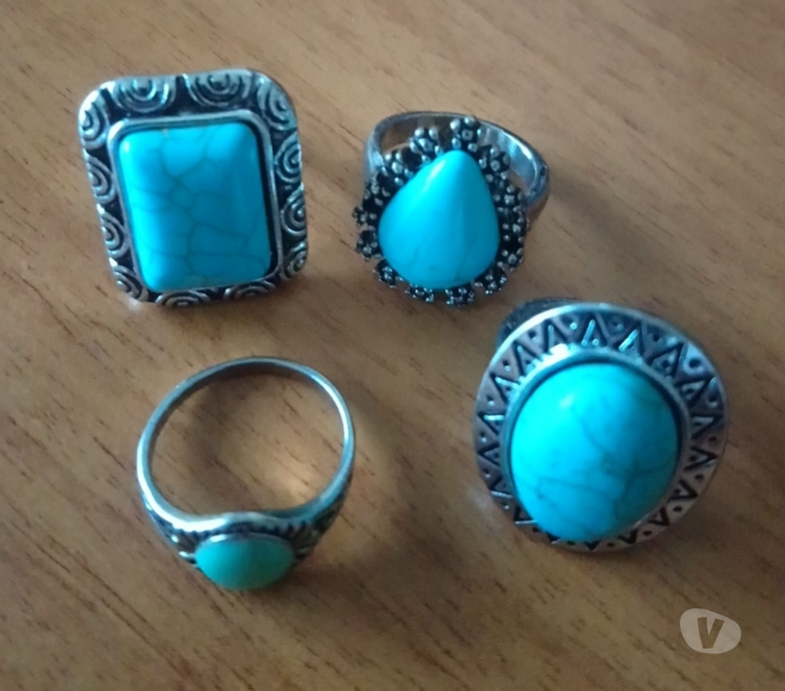 Bijoux occasion Seine-Saint-Denis La Courneuve - 93120 - Photos Vivastreet Bagues bleues turquoises