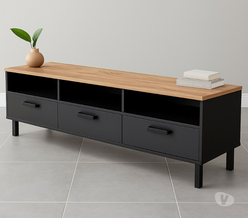 Ameublement & art de la table Haut-Rhin Ensisheim - 68190 - Photos Vivastreet Meuble TV industriel bois clair et noir, style scandinave
