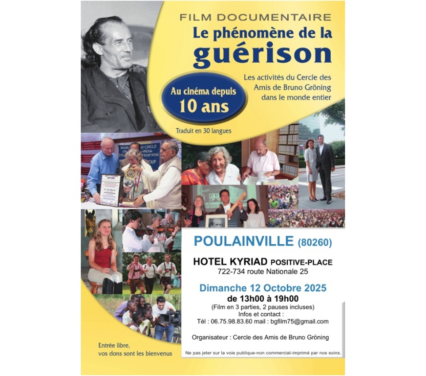 Autres sorties Somme Poulainville - 80260 - Photos Vivastreet FILM DOCUMENTAIRE : LE PHENOMENE DE LA GUERISON