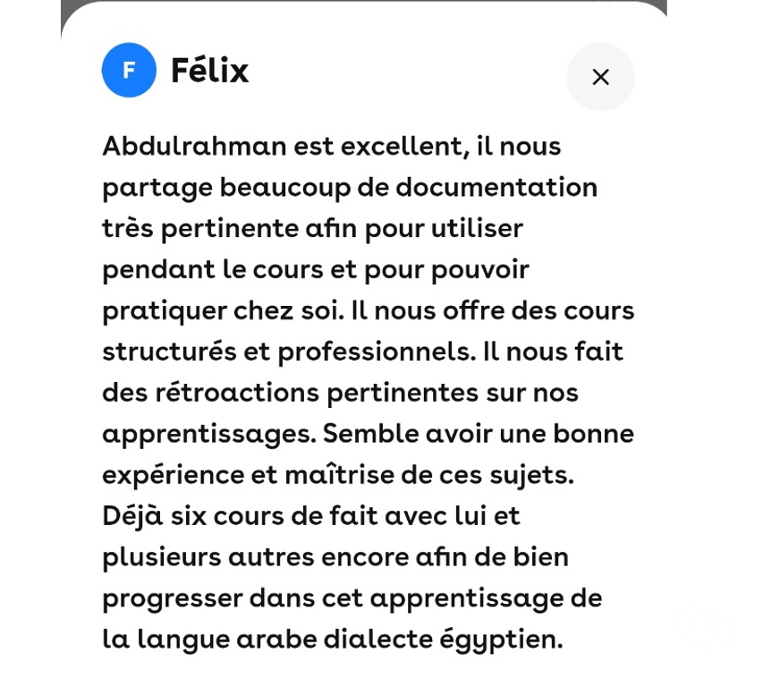 Cours de Langue Hauts-de-Seine Levallois Perret - 92300 - Photos Vivastreet Cours d’Arabe, Coran & Dialecte Égyptien 🇪🇬