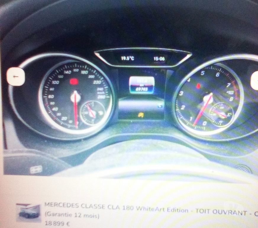 Voiture d'occasion Ain Lent - 01240 - Photos Vivastreet MERCEDES CLA DU 11:2017 75000 km