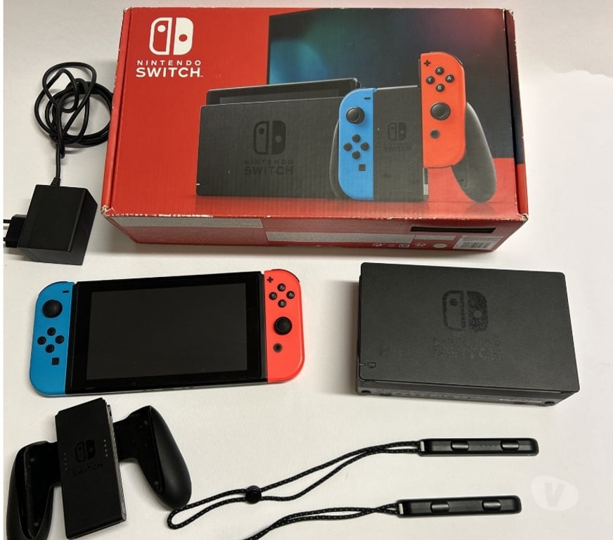 Jeux vidéo - consoles Gironde Bruges - 33520 - Photos Vivastreet Nintendo Switch Bleu Rouge Néon Version V2 complète