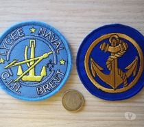 lot écussons militaire école Brest marine insigne tissu