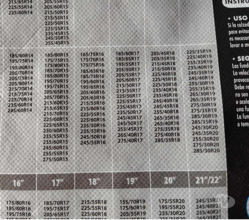 Pièces et services auto Rhône Chessy - 69380 - Photos Vivastreet Chaines neige textiles Isse Classic taille 66