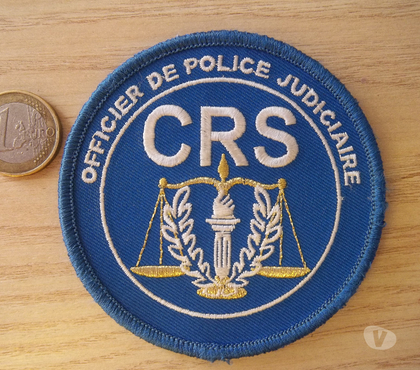 Collections Valognes Manche - Photos Vivastreet écusson obsolète !! CRS officier judiciaire PJ insigne