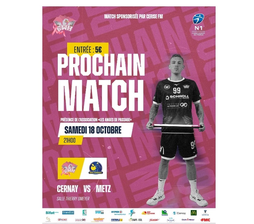 Evenements sportifs Haut-Rhin Cernay - 68700 - Photos Vivastreet 2 places pour Cernay Wattwiller Handball vs Metz ce soir