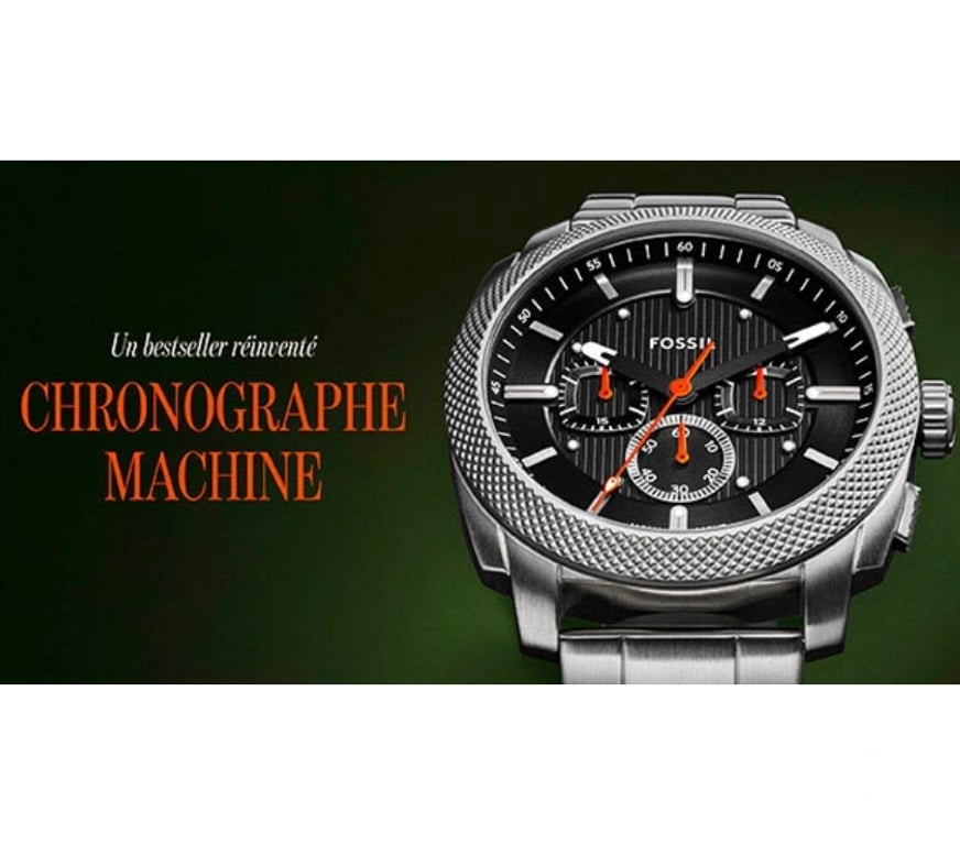 Montres occasion Meurthe-et-Moselle Nancy - Photos Vivastreet Montre FOSSIL "Machine" Chrono+, neuve et garantie !! â°
