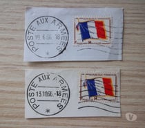 lot 2 timbres franchise militaire France 1966