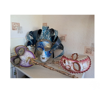 Masque vénitien main italie deguisement cosplay fete bridge