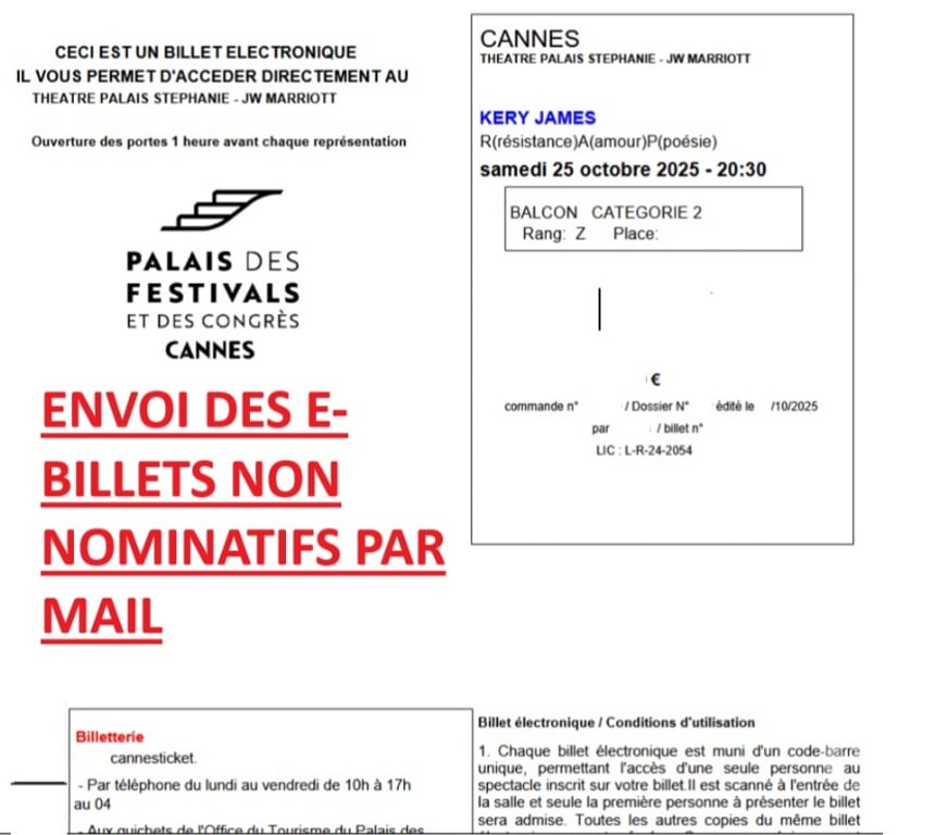 Spectacles Alpes-Maritimes Cannes - 06400 - Photos Vivastreet 2 places pour le concert de Kery James ce samedi à Cannes
