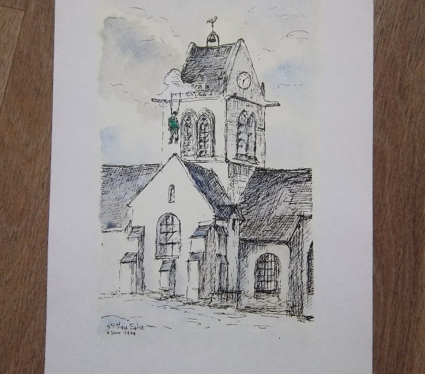Collection Valognes Manche - Photos Vivastreet dessin 6 juin 1944 Sainte-Mère-Église parachutiste