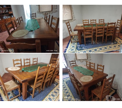 Ameublement - art de la table Saverdun Ariège - Photos Vivastreet salle à manger complète table de ferme 100% chêne massif