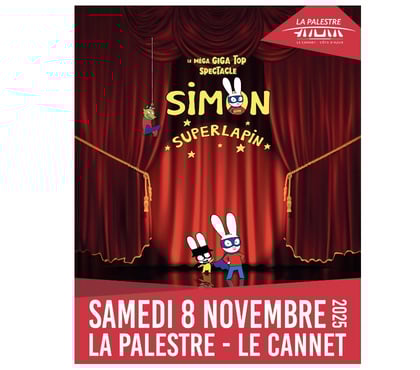 Billets spectacles Le Cannet Alpes-Maritimes - Photos Vivastreet 2 places pour Simon Superlapin samedi 8 novembre au Cannet