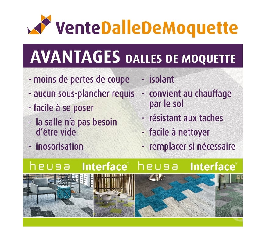 Ameublement & art de la table Nord Lille - Photos Vivastreet Dalles de moquette Japandi Beige Step it Up d'Interface