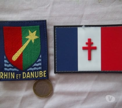 Collection Valognes Manche - Photos Vivastreet lot écussons Rhin Danube 2 éme division Blindée insignes