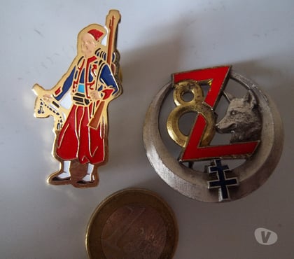 Collection Valognes Manche - Photos Vivastreet insigne 8e bataillon de zouaves (BZ) + pin's Zouaves