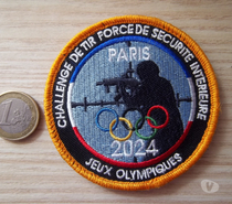 obsolète écusson police J.o Paris 2024 Challenge tir