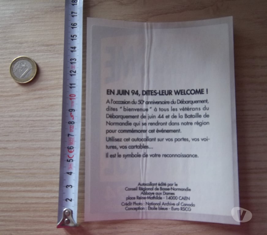 Collection Manche Valognes - 50700 - Photos Vivastreet autocollant vintage 50 éme anniversaire débarquement