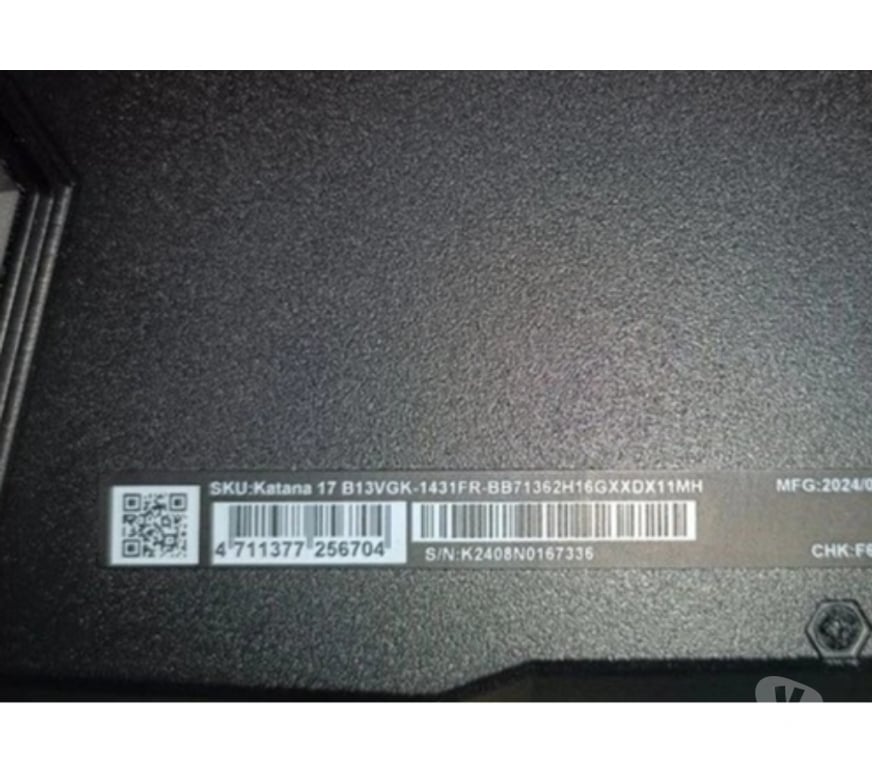 Informatique Vendée La Roche sur Yon - 85000 - Photos Vivastreet MSI - Katana B13 VGK - Nvidia GeForce Rtx 4070 8Go - I7 13è
