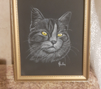 PeiNture tête de chat