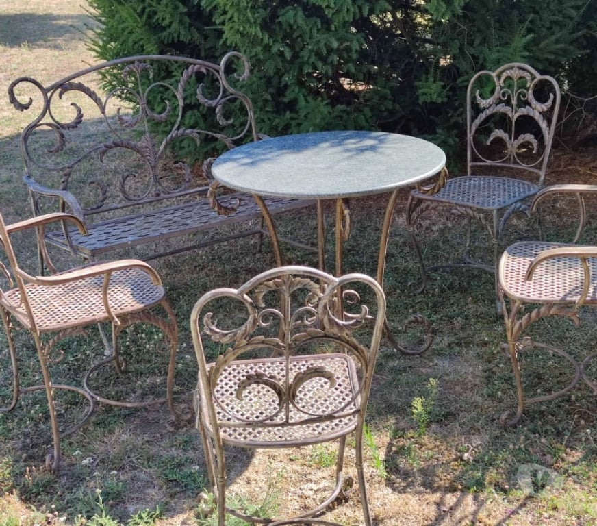 Ameublement & art de la table Val-d'Oise Bernes sur Oise - 95340 - Photos Vivastreet Rare ;Ensemble De Jardin De 7 Pièces En Fer Forgé