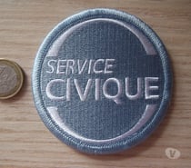 écusson neuf ! service civique insigne tissu