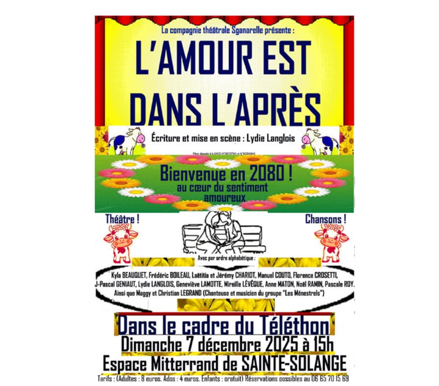 Spectacles Cher Bourges - 18000 - Photos Vivastreet Pièce "L'Amour est dans l'Après " de Lydie Langlois