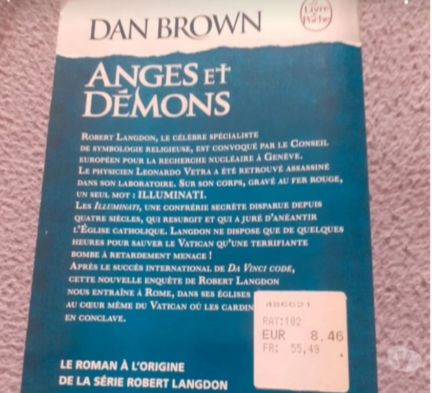 Livres occasion Eure-et-Loir Marchezais - 28410 - Photos Vivastreet Anges et Démons