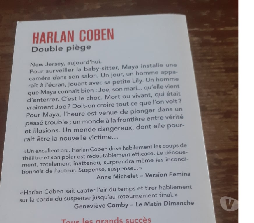 Livres occasion Eure-et-Loir Marchezais - 28410 - Photos Vivastreet Livre "Double piège"