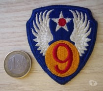 écusson patch US 9th Air Force USAAF brodé WWII - repro