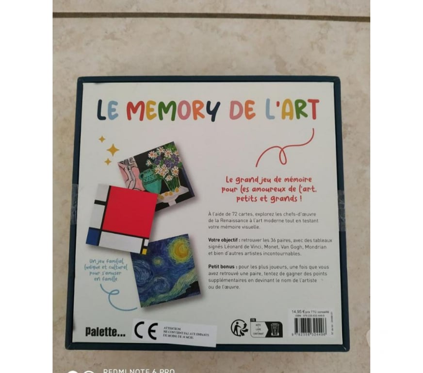 Jeux - Jouets Ardèche Ardoix - 07290 - Photos Vivastreet Jeu Le Memory de l'art (Neuf)