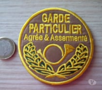 écusson poitrine garde particulier homologué rond