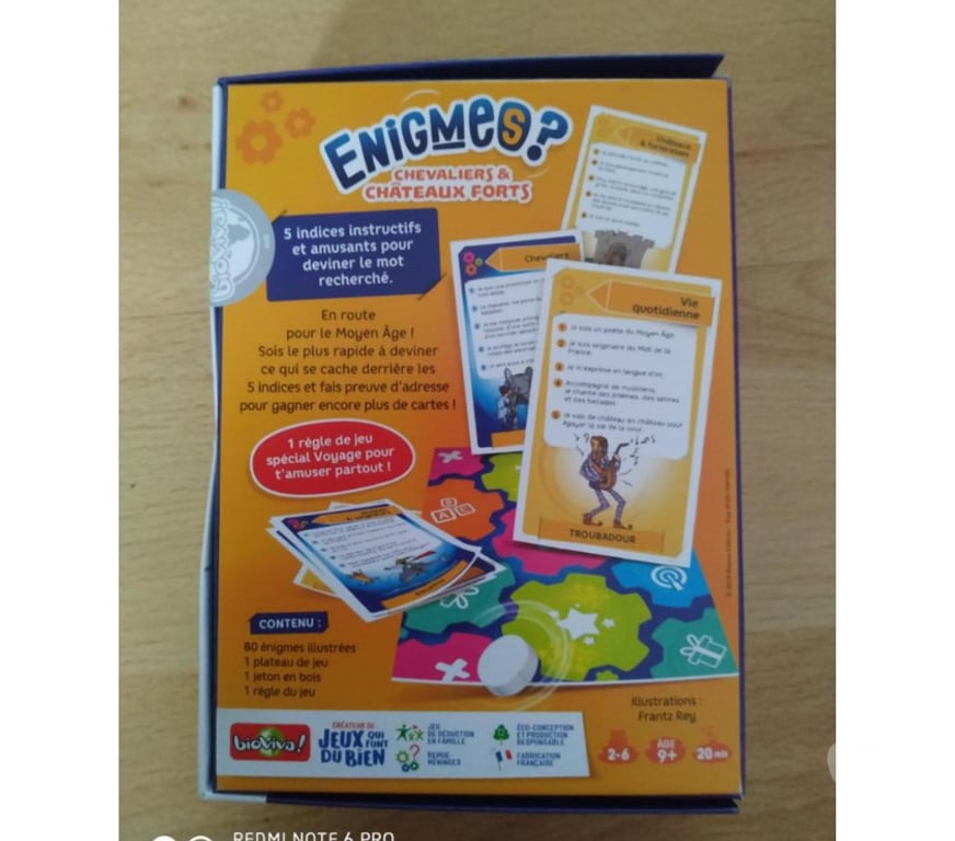 Jeux - Jouets Ardèche Ardoix - 07290 - Photos Vivastreet Jeu Enigmes Chevaliers et châteaux forts (Neuf)