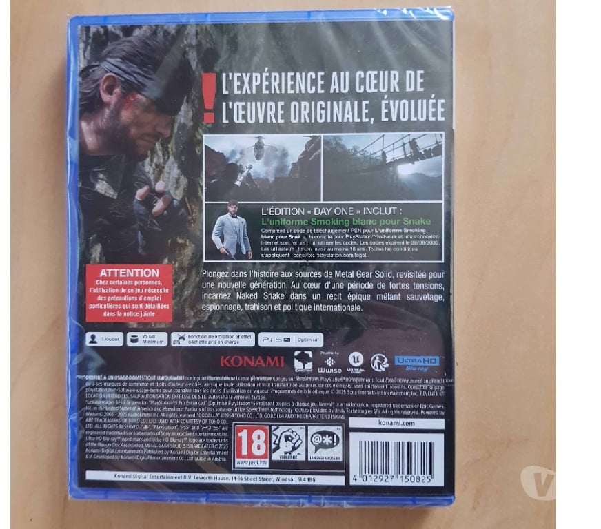 Jeux vidéo - consoles Jura St Lupicin - 39170 - Photos Vivastreet Metal gear solid snake eater