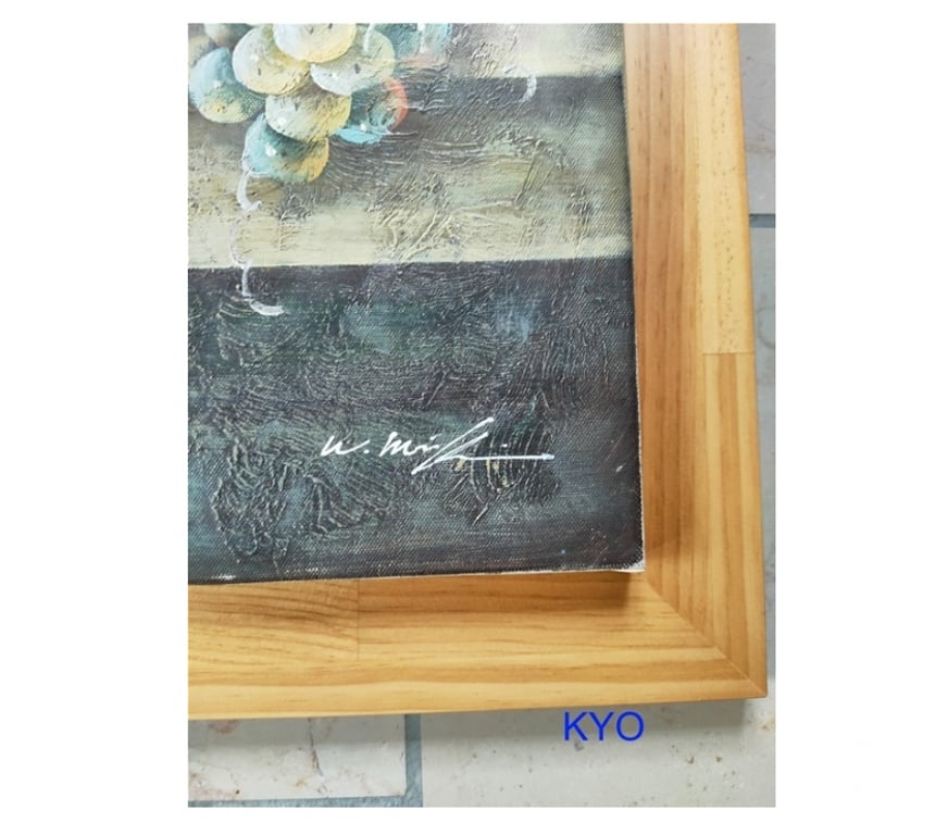 Décoration - art Jura Foncine le Haut - 39460 - Photos Vivastreet Tableau peinture toile de fruits raisin pêche poire, verre