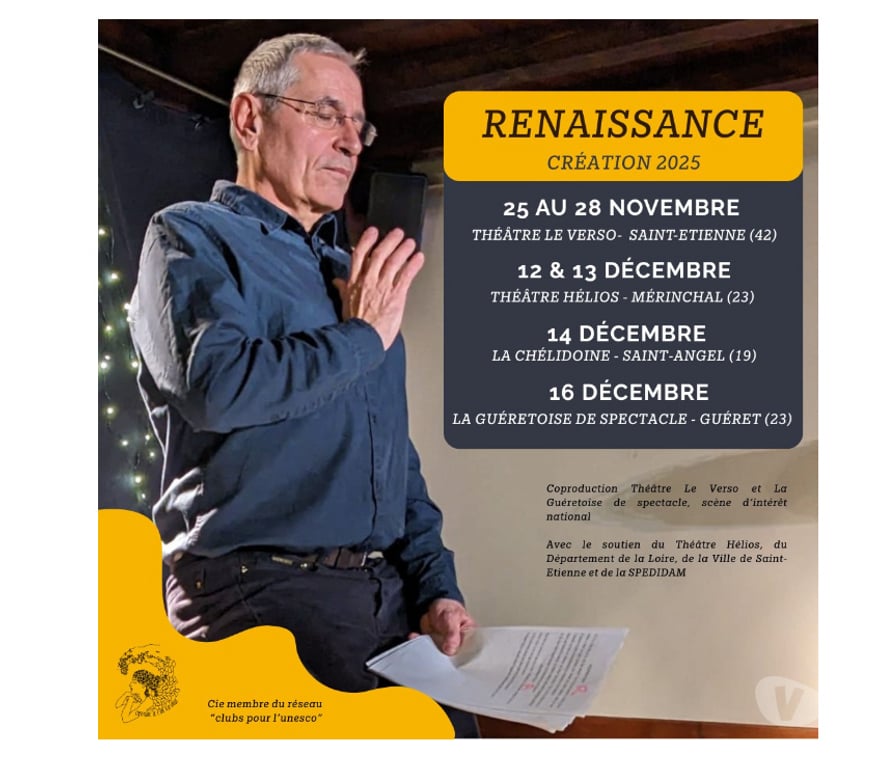 Spectacles Creuse Gueret - 23000 - Photos Vivastreet 2 places pour le spectacle " Renaissance " mardi à Guéret