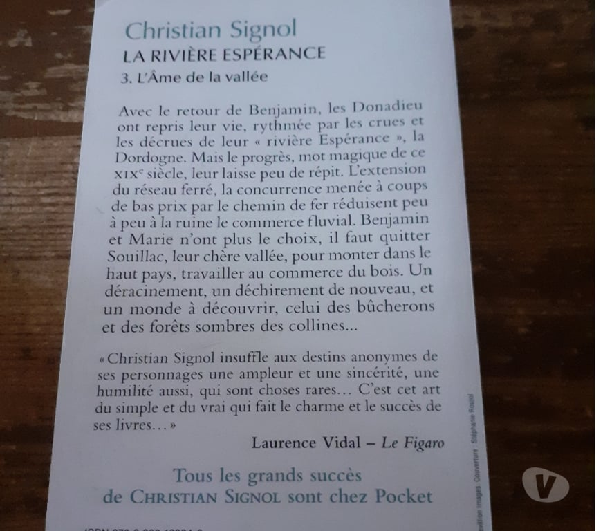 Livres occasion Eure-et-Loir Marchezais - 28410 - Photos Vivastreet Livre "La rivière espérance - L'âme de la vallée"