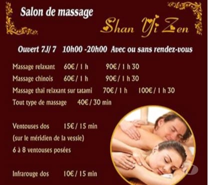 Massage Strasbourg Strasbourg - Photos Vivastreet Salon de massage SHAN YI ZEN