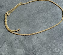 Collier plaqué or maille escargot NEUF