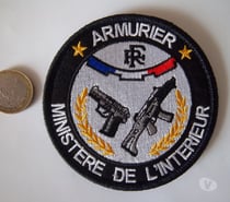 écusson patch insigne ministère de l'intérieur armurier