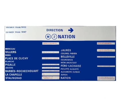 Décoration - art Paris 13ème ardt Paris - Photos Vivastreet Plaque Métro vintage